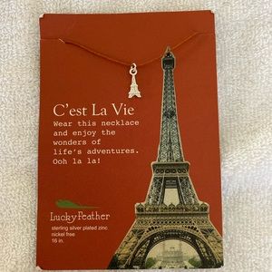 NWT Lucky Feather E Tower Necklace